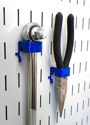 Wall Control Pegboard 1in x 1in C-Bracket Slotted Metal Pegboard Hook for Wall Control Pegboard and Slotted Tool Board – Black in Saudi Arabia