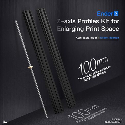 Creality Ender 3 Pro V2 Z-axis Extension Upgrade Kit 500mm 2040 Aluminum Profiles and Lead Screw Accessories for Ender 3 Series 3D Printer in Saudi Arabia