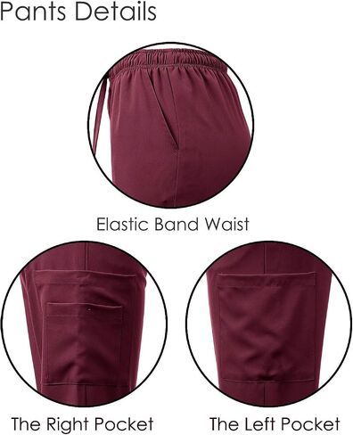 Dagacci الزي الطبي للجنسين 4-Way Stretch Scrubs Set Top Scrubs Medical Scrubs Set in Kuwait