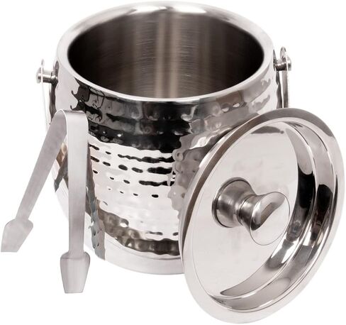 دلو ثلج مطروق بيضاوي الشكل مع ملاقط سعة 3 كوارت in Kuwait