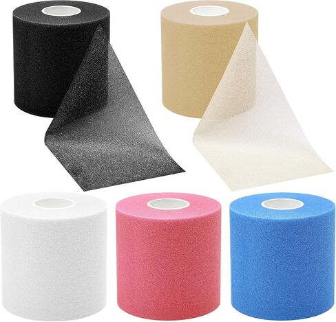 5 Rolls Foam Underwrap Athletic Tape 2.75 Inches x 30 Yards Sports Prewrap Athletic Tape Athletic Ankle Tape Sports Tape for Ankles Wrists Hands and Knees, 5 Colors (Classic Colors) in Kuwait