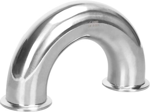 DERNORD 1" Tube OD Elbow 180 Degree Sanitary Pipe Fitting SS304 Tri Clamp 1.5 Inch in Saudi Arabia