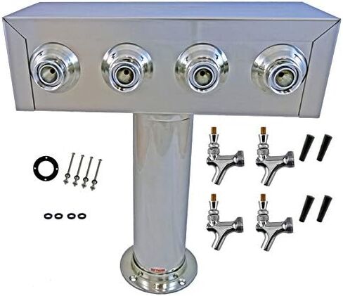 Bev Rite 4 صنبور SS T برج - تبريد الهواء، اتصال SS304، الفولاذ المقاوم للصدأ in Kuwait