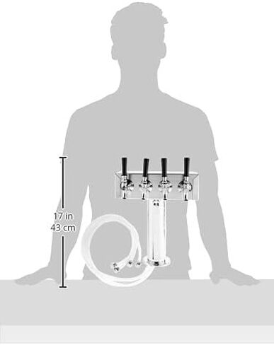 Bev Rite 4 صنبور SS T برج - تبريد الهواء، اتصال SS304، الفولاذ المقاوم للصدأ in Kuwait