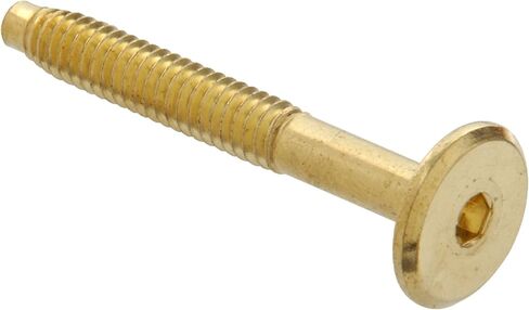 The Hillman Group 57125 1/4-20 x 1 1/4-Inch Connector Bolt Hex Drive (1 pack of 6),brass in Saudi Arabia