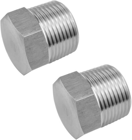 SDTC Tech 5-Pack Hex Head Pipe Plug Fittings 1/4" NPT Male Thread 304 Stainless Steel Socket Connector in Kuwait