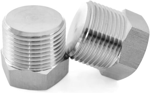 SDTC Tech 5-Pack Hex Head Pipe Plug Fittings 1/4" NPT Male Thread 304 Stainless Steel Socket Connector in Kuwait