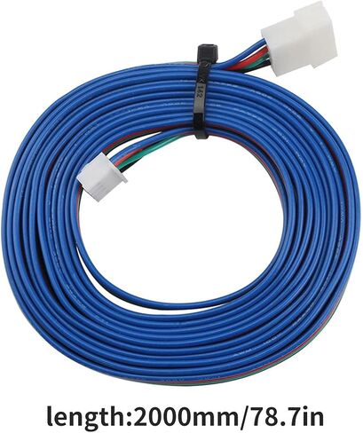 FYSETC طابعة ثلاثية الأبعاد Vorn 2.4 كابلات تمديد محرك متدرج قطعتين: XH2.54-4P 2M/78.7 بوصة أنثى 4P إلى ذكر 4P سلك تمديد محرك أبيض كابل موصل طرفي لملحقات الطابعة Voro 2.4 ثلاثية الأبعاد in Saudi Arabia