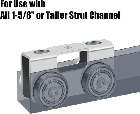 P2750-EG Trolley Assembly 4 Wheel Light Duty for Use with All 1-5/8" P1000, P1001, P5000, P5001, P5500, P5501 or Taller Strut Channel, Unistrut, Superstrut (4PACK) in Saudi Arabia