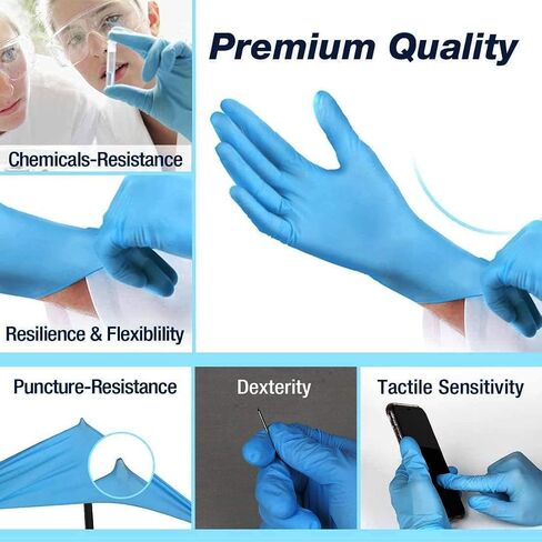AdvanCare Disposable Nitrile Exam Gloves ANBM10014, Powder Free & Latex Free, Medical Grade (Blue, Small (10 Pack)) in Saudi Arabia