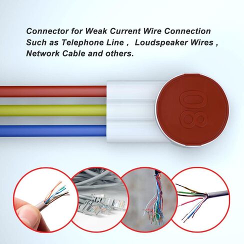 UR2 IDC Butt Connector,Used as Corrosion-Resistant and Moisture-Proof Connector for Weak Current Wire Connection Such as Loudspeaker Wires (100 pcs). in Kuwait