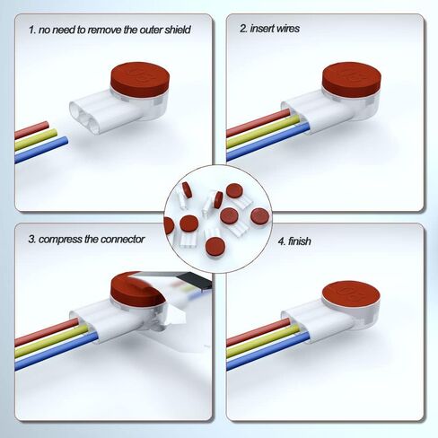 UR2 IDC Butt Connector,Used as Corrosion-Resistant and Moisture-Proof Connector for Weak Current Wire Connection Such as Loudspeaker Wires (100 pcs). in Kuwait