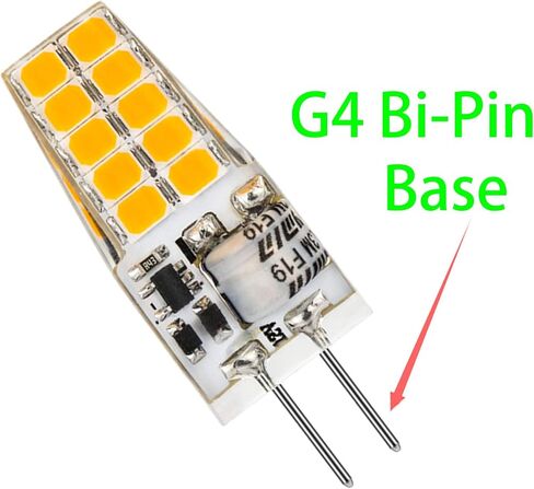 لمبة BAOMING G4 LED 12V 3.5W JC Bi-Pin Base، 20W-35W T3 G4 مكافئ هالوجين، 2700K أبيض دافئ ناعم، بدون وميض 350LM، إضاءة الثريا/إضاءة المناظر الطبيعية/إضاءة الميكروويف (10 عبوات) in Kuwait