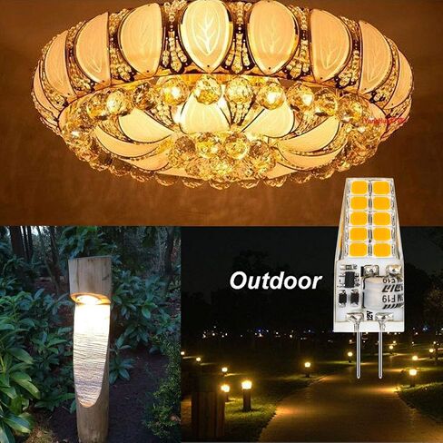 لمبة BAOMING G4 LED 12V 3.5W JC Bi-Pin Base، 20W-35W T3 G4 مكافئ هالوجين، 2700K أبيض دافئ ناعم، بدون وميض 350LM، إضاءة الثريا/إضاءة المناظر الطبيعية/إضاءة الميكروويف (10 عبوات) in Kuwait