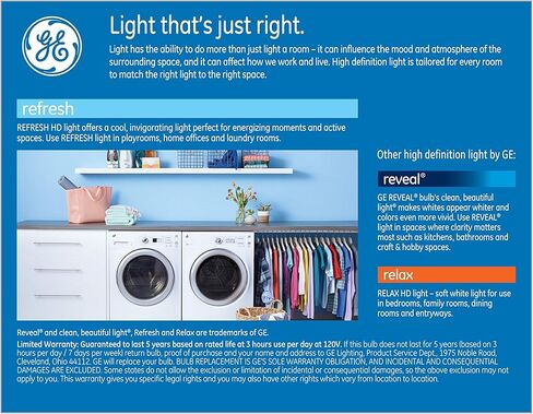 مصابيح GE Refresh LED، 60 وات Eqv، ضوء النهار، مصابيح G25 Globe، شفافة، قاعدة متوسطة (3 عبوات) in Kuwait