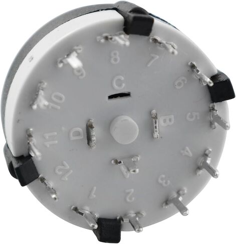 LQ Industrial 3pcs RS26 1P12T نطاق التبديل قناة التبديل الروتاري محدد التبديل، 1 القطب 12 موقف اختيار واحد سطح السفينة الفرقة قناة الروتاري التبديل محدد، أسود in Saudi Arabia