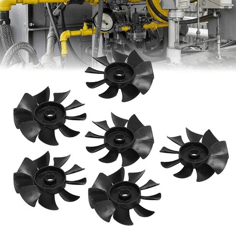 6pcs Motor Blades 550W Low Noise Cooling Fan Blade Air Compressor Pump Replacement Accessories, 115mm/ 4.5" Outer Diameter in Saudi Arabia
