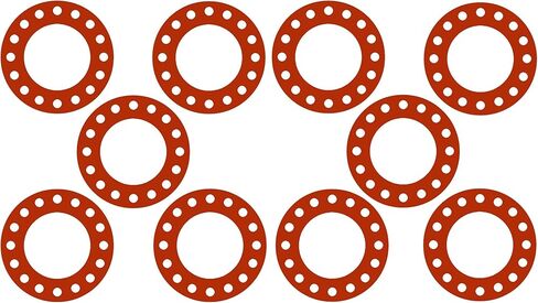 ستيرلنج سيل CFF7237.1200.062.300X10 7237 حشية كاملة من المطاط الأحمر، مقاس 12.75 بوصة، حجم الأنبوب 12 بوصة، سمك 1/16 بوصة، فئة الضغط 300# (عبوة من 10) in Kuwait