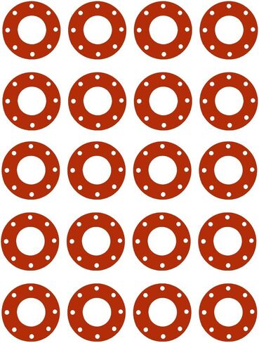 Sterling Seal CFF7175.200.031.300X20 7175 50-60 Durometer Full Face Gasket, 2" Pipe Size, 1/32" Thick, Pressure Class 300#, 2.38" ID, Polymer/Polydimethysiloxane/Silicone (Pack of 20) in Saudi Arabia