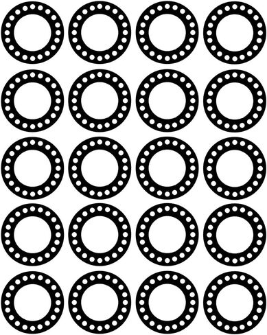 Sterling Seal CFF1100.1400.031.300X20 1100 Carbon and Graphite with Nitrile Binder Full Face Gasket, 14" Pipe Size, 1/32" Thick, Pressure Class 300#, 14" ID, Carbon Fibers/Graphite/NBR (Pack of 20) in Saudi Arabia