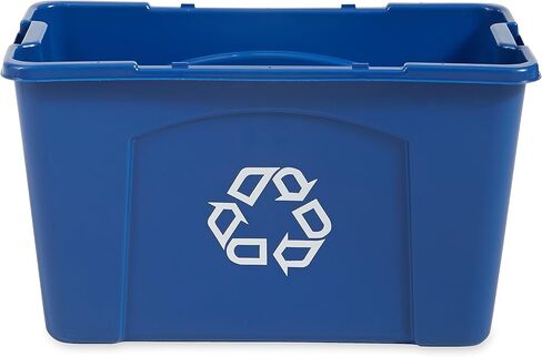 ربر ميد - سلة مهملات تجارية قابلة للتكديس ، 18 جالون - أزرق (FG571873BLUE) in Kuwait