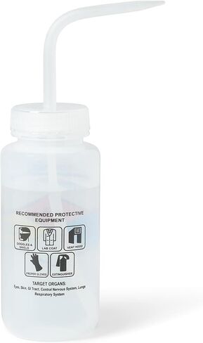United Scientific™ UniSafe™ Laboratory Grade Wide Mouth LDPE Vented Chemical Wash Bottle, Ethanol, 500mL (16oz), 4-Color, Pack of 6 in Saudi Arabia