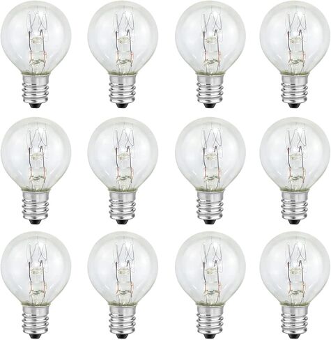 مصابيح تدفئة الشمع ETwinCoo، مصابيح G30 بقدرة 25 وات مناسبة لتدفئة العطور متوسطة الحجم، مصابيح إضاءة معطرة شفافة بقاعدة E12 لتدفئة الشمع - عمر طويل وتذوب الشمع بسرعة، 120 فولت in Kuwait