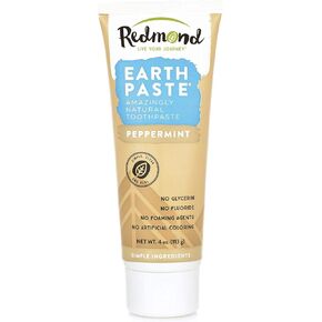 REDMOND Earthpaste - Natural Non-Fluoride Toothpaste, 4 Ounce Tube (3 Pack, Peppermint) in Saudi Arabia
