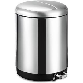 Fashionwu Trash Can Combination Set, 40L + 10L Trash Can Combination Set of 2, Step Trash Can with Soft Close Lid for Bathroom, Kitchen, Office, Business, Black