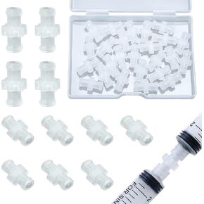 25pcs Syringe Adapter, Clear Female Luer Lock Luer Coupler Connector Kit to Syringe Coupler Adapter in Saudi Arabia