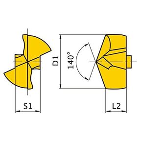 Mitsubishi Materials STAWN1170TH VP15TF Carbide Series STAW إدراج حفر من النوع القابل للفهرسة للاستخدام العام، قطر قطع 11.7 مم، طول 4.4 مم، سمك 5.3 مم in Kuwait