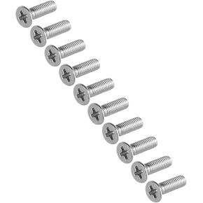 uxcell M3x5mm Flat Head Machine Screws, Phillips Cross Screw, 304 Stainless Steel, Fasteners Bolts 100Pcs