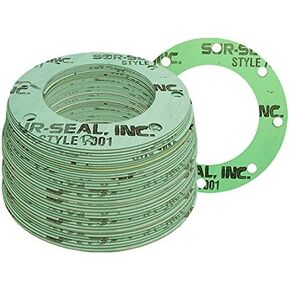 Sterling Seal CFF7001.100.125.300X100 7001 مضغوط غير الأسبستوس، حشية كاملة للوجه، حجم أنبوب 1 بوصة، سمك 1/8 بوصة، فئة الضغط 300#، معرف 1.312 بوصة، ألياف الأراميد/مطاط النتريل (عبوة من 100) in Saudi Arabia