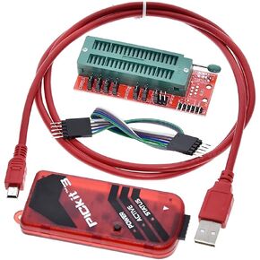PICKIT2 PIC Kit2 Simulator PICKit 2 Programmer Emluator Red with USB Cable Dupond Wire
