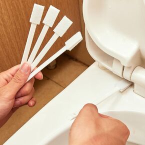 4 مجموعة من 28 قطعة من فرش المرحاض السحرية للاستعمال مرة واحدة لوعاء المرحاض في الحمام، منظف المرحاض المحمول اللامع لتنظيف أداة الإغلاق، فرشاة تنظيف الشقوق لباب نافذة الفجوة، لوحة المفاتيح in Kuwait