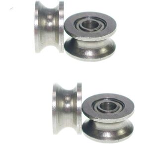 20pcs U Deep Groove Pulley Bearing Rail Ball Bearings Mini Pulleys Wheel, U624ZZ 4x13x7mm in Kuwait