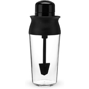 HOST All in One Cocktail Shaker Set | 5 in 1 Tool - Jigger Cap | Strainer | Reamer | Stainless Steel Bottle Opener and Oz and mL Markers 18 oz Capacity - Multitool Bartending Mixer for Drinks in Kuwait