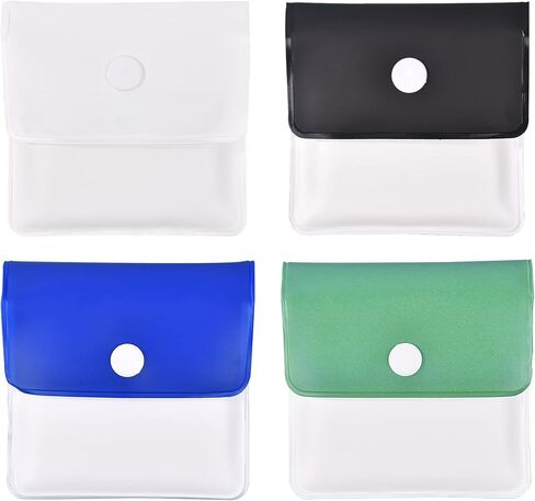 حقيبة منفضة سجائر بجيب محمول 4 قطع، مصنوعة من مادة البولي فينيل كلورايد مقاومة للحريق قابلة لإعادة الاستخدام صديقة للبيئة للاستخدام في الهواء الطلق أو أثناء السفر in Kuwait