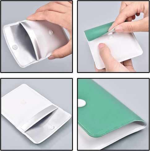 حقيبة منفضة سجائر بجيب محمول 4 قطع، مصنوعة من مادة البولي فينيل كلورايد مقاومة للحريق قابلة لإعادة الاستخدام صديقة للبيئة للاستخدام في الهواء الطلق أو أثناء السفر in Kuwait