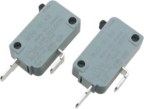 E-outstanding KW3A Microswitch 2PCS 16A 125/250V Microwave Oven Door Micro Switch Replacements (1PC Normally Open and 1PC Normally Closed) in Saudi Arabia