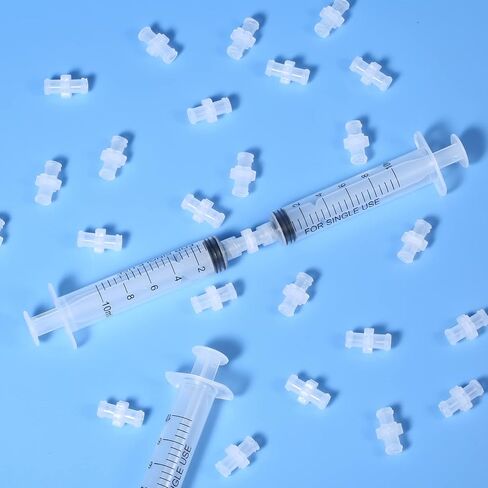 25pcs Syringe Adapter, Clear Female Luer Lock Luer Coupler Connector Kit to Syringe Coupler Adapter in Saudi Arabia