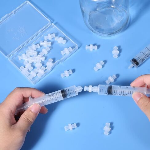 25pcs Syringe Adapter, Clear Female Luer Lock Luer Coupler Connector Kit to Syringe Coupler Adapter in Saudi Arabia