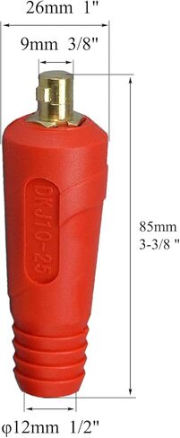 RIVERWELD TIG Welding Cable Panel Connector Socket Set DKJ10-25 & DKZ10-25 Quick Fitting Dinse-Style 2pcs in Kuwait
