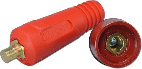 RIVERWELD TIG Welding Cable Panel Connector Socket Set DKJ10-25 & DKZ10-25 Quick Fitting Dinse-Style 2pcs in Kuwait