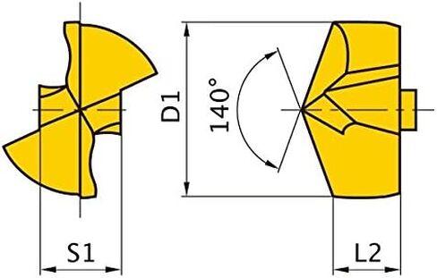 Mitsubishi Materials STAWN1170TH VP15TF Carbide Series STAW إدراج حفر من النوع القابل للفهرسة للاستخدام العام، قطر قطع 11.7 مم، طول 4.4 مم، سمك 5.3 مم in Kuwait