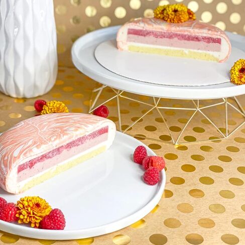 ديرباي الواح كيك دائرية من الورق المقوى مقاس 10 انش من 50 قطعة، طبق كيك مطلي مقاوم للدهون للاستعمال مرة واحدة، ابيض، سمك 1/25 انش in Kuwait