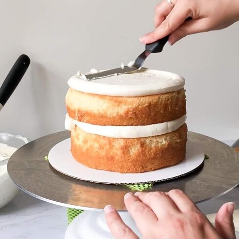 ديرباي الواح كيك دائرية من الورق المقوى مقاس 10 انش من 50 قطعة، طبق كيك مطلي مقاوم للدهون للاستعمال مرة واحدة، ابيض، سمك 1/25 انش in Kuwait