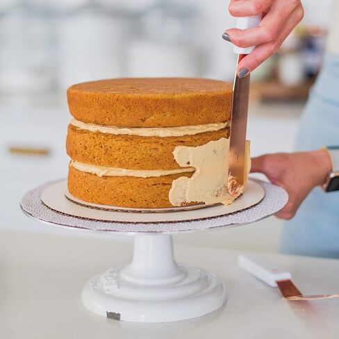 ديرباي الواح كيك دائرية من الورق المقوى مقاس 10 انش من 50 قطعة، طبق كيك مطلي مقاوم للدهون للاستعمال مرة واحدة، ابيض، سمك 1/25 انش in Kuwait