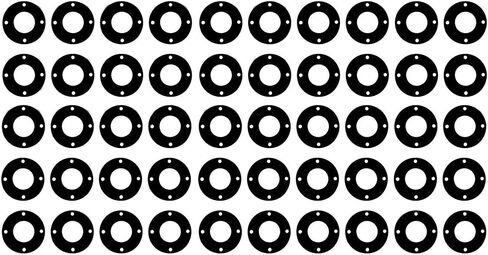 Sterling Seal CFF1501.1500.125.150X50 1501 (Soft) Full Face Gasket, 1.91" ID, 1-1/2" Pipe Size, 1/8" Thick, Pressure Class 150#, Expanded Teflon/PTFE (Pack of 50) in Saudi Arabia