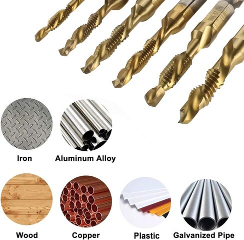 مجموعة رؤوس الحفر والصنبور المكونة من 13 قطعة من NORJIN، مجموعة أدوات لقم الصنبور SAE ومجموعة لقم الصنبور المترية مع محول تغيير سريع 1/4 بوصة للحفر، والتنصت، والغطس in Kuwait